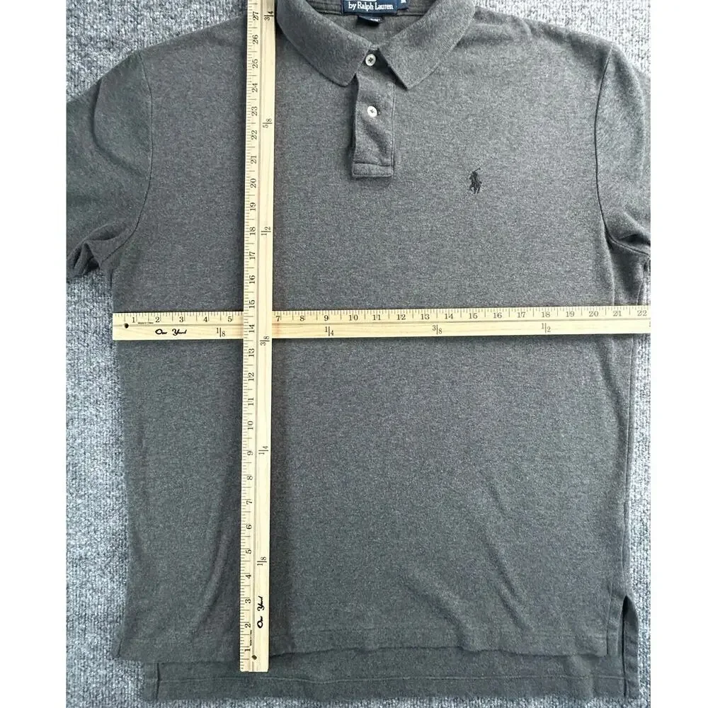 Polo Ralph Lauren Men's Gray Classic Fit Polo Shirt Cotton Size M